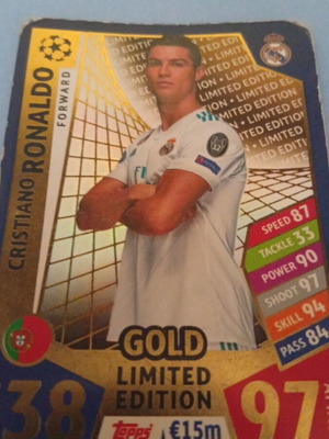 Cristiano Ronaldo Gold Limited Edition Card used