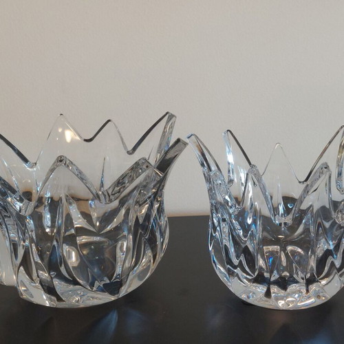 Rogaska Lotus Crystal Bowls set like new, 2 pieces