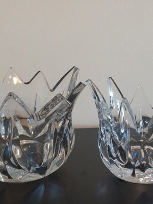Rogaska Lotus Crystal Bowls set like new, 2 pieces