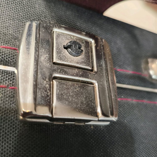 Vintage suitcase used, 1980-1990 decade, black