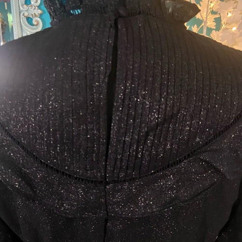 Starry Night Gothic Blouse new, size M, black with silver
