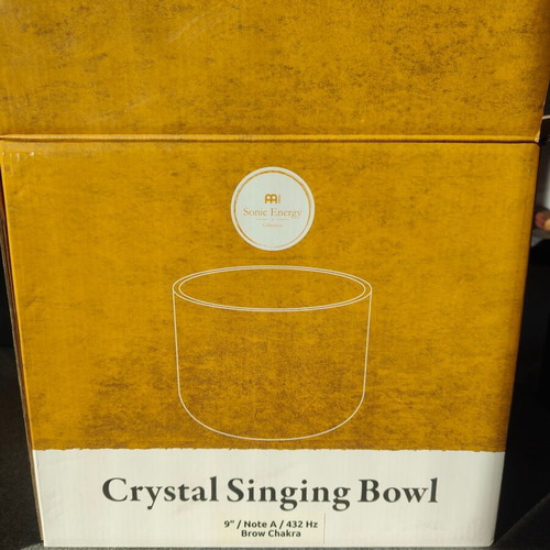 MEINL Sonic Energy Crystal Quartz Singing Bowl 9" Brow Chakra like new