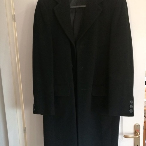 Bitsiani coat used, black, wool, lined
