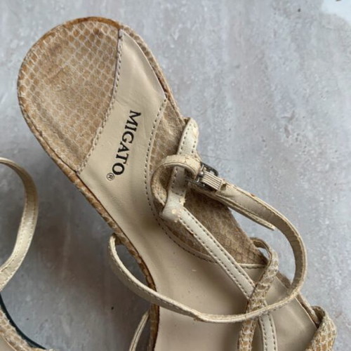 Migato vintage kitten mule sandals, small heel, size 39