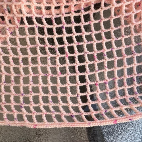Crochet long-sleeve top like new, pink, size M