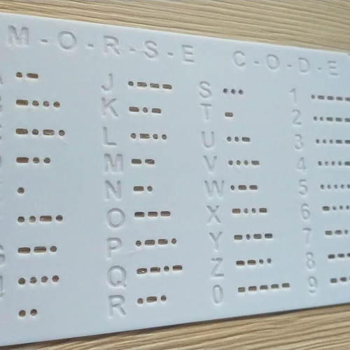 Morse Code Ruler new, writing guide