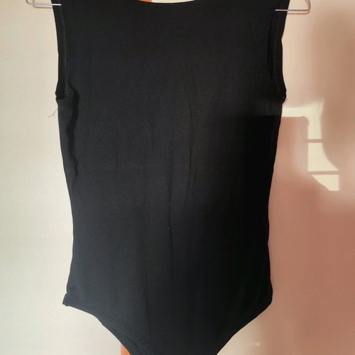 Black Zara bodysuit with open back, like new size M