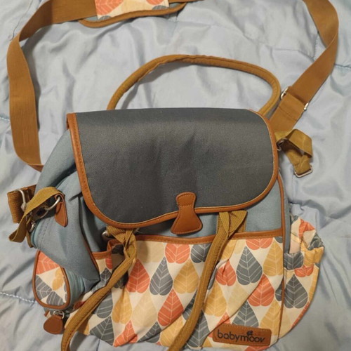 Babymoov shoulder/hand changing bag used 55x45 cm blue multicolor