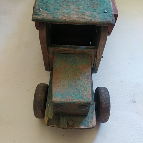 Wooden prewar truck 1940s folk art, used