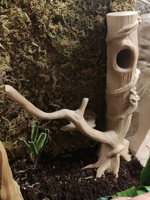 Decorative Terrarium Tree with Hideout for Reptiles