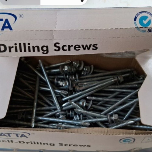 Self-Drilling Screws 6.3×100mm galvanized, 2 packs of 150 pieces