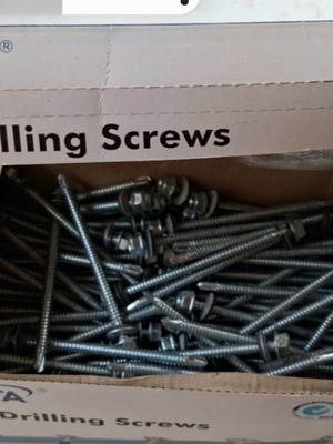 Self-Drilling Screws 6.3×100mm galvanized, 2 packs of 150 pieces