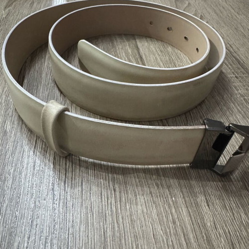 Leather belt beige like new, length 110cm