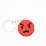 3D Printed Clicker Keychain Angry Face new, red and black
