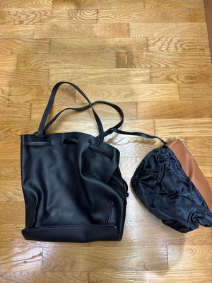 Τσάντα Zara Πουγκί με Εσωτερικό Τσαντάκι με Φερμουάρ Νέα