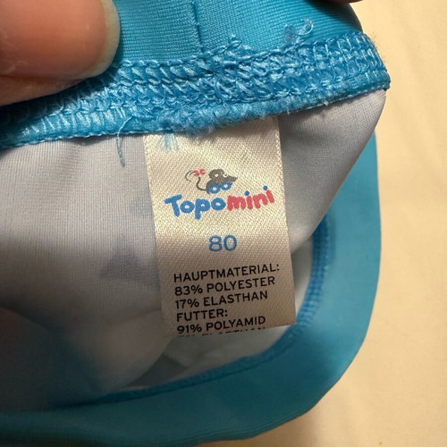 Topomini baby swim shorts like new, size 80 with sea animals