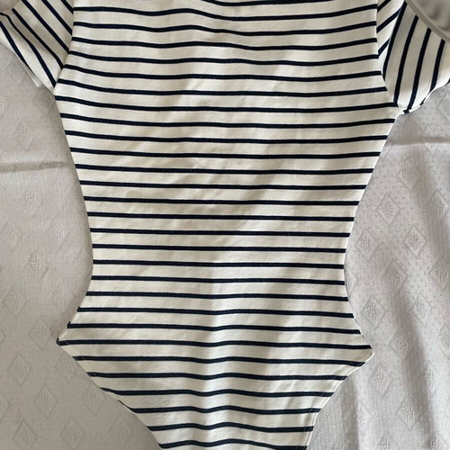 Striped bodysuit blouse like new, size XS-S