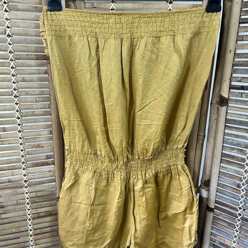 Made in Italy mustard strapless playsuit, one size