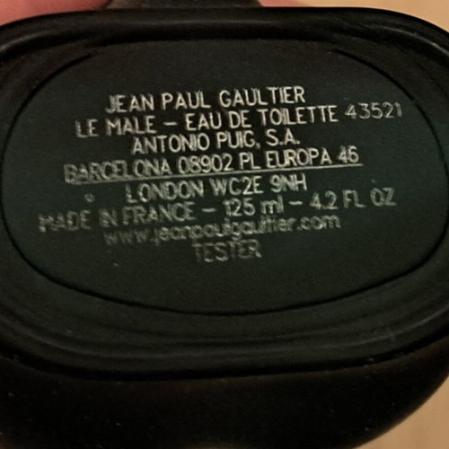 Jean Paul Gaultier Le Male Eau de Toilette 125ml new, authentic