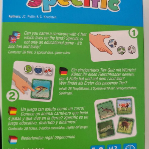 Specific educational card game new