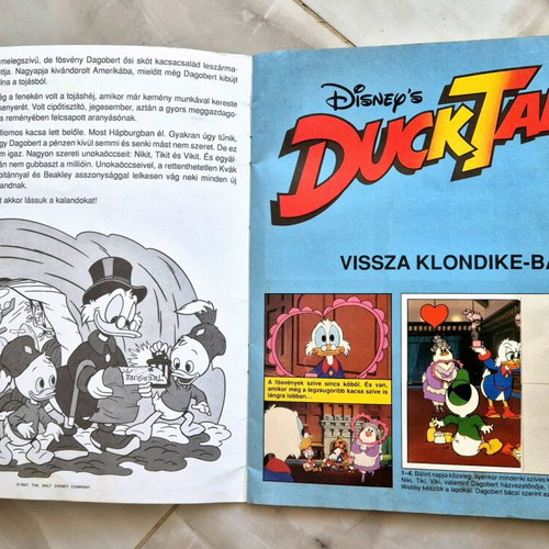 Panini Duck Tales album 1987 like new, Hungarian language