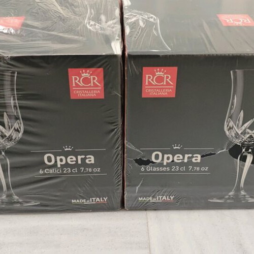 Opera crystal glasses set of 24, new, 23cl vintage design
