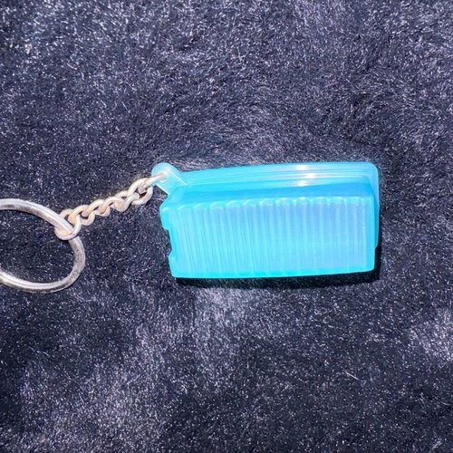 Collectible Tupperware Mini Food Container Keychain Blue Like New