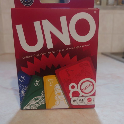 Uno Mattel 80th Anniversary Ruby Red board game like new