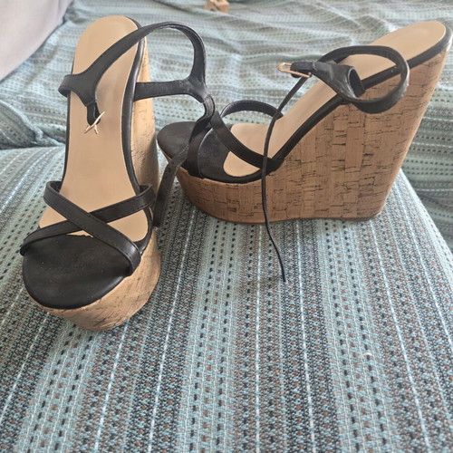Women's platform sandals size 37, black