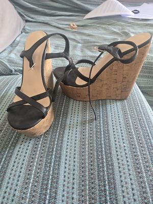 Women's platform sandals size 37, black