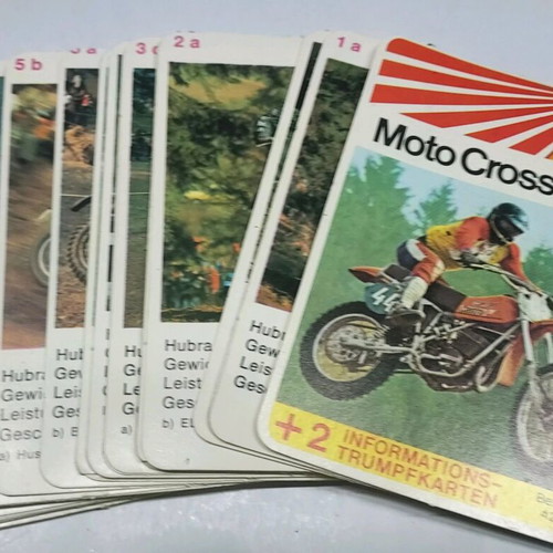 Moto Cross WM card game used, complete, Piatnik