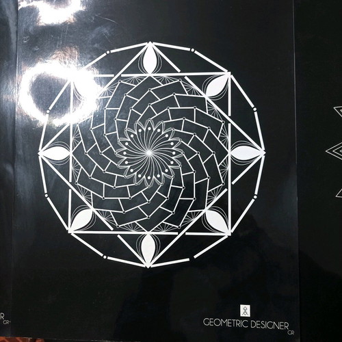 Poster with geometric designs set of 3 like new, illustrated paper