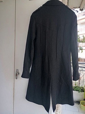 Women's asymmetrical stylish coat like new, black, size M