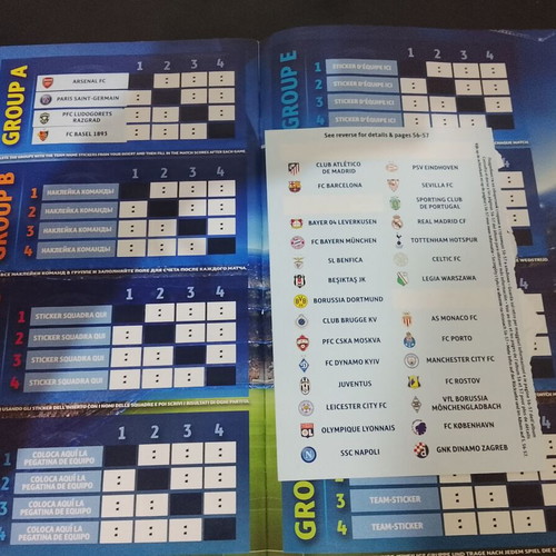 Topps UEFA Champions League Season 2016/17 used with 64 missing stickers