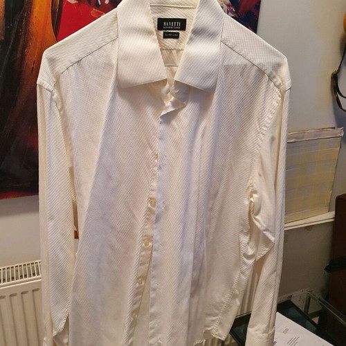Manetti XL Slim Line Business Class shirt like new, white