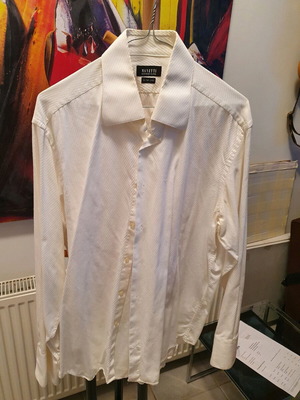 Manetti XL Slim Line Business Class shirt like new, white
