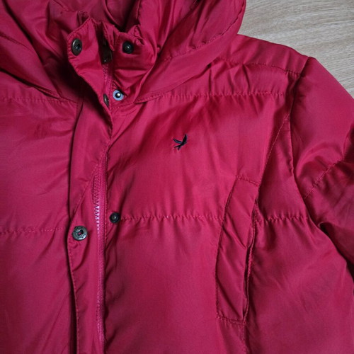 Holister long red jacket used, size M