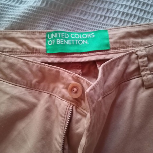 Benetton cotton bermuda shorts like new, beige, size L
