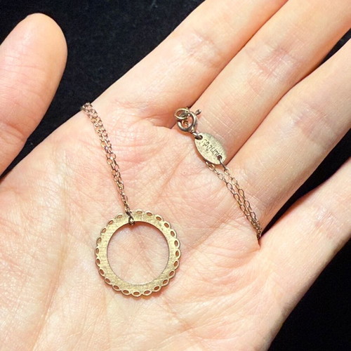 Prigipo 925 silver necklace with gold plated lace in very good condition