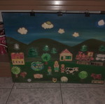 Wooden wall panel with clips