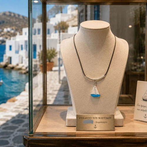 Handmade unisex Necklace -the little boat-