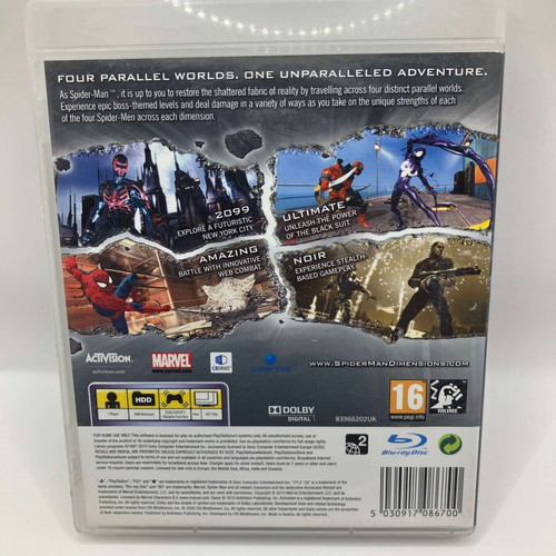 Spider-Man: Shattered Dimensions PS3 game used