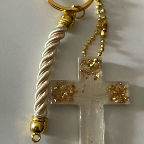Stavros Keychain New Handmade With Gold Stones