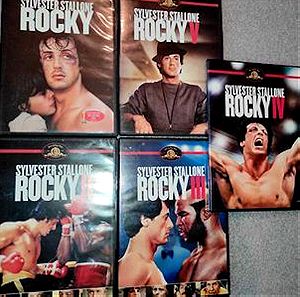 ROCKY - SYLVESTER STALLONE - 5 Ταινιες DVD