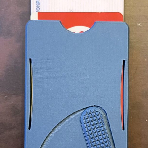3D Printed Wallet with Clip made to order, blue