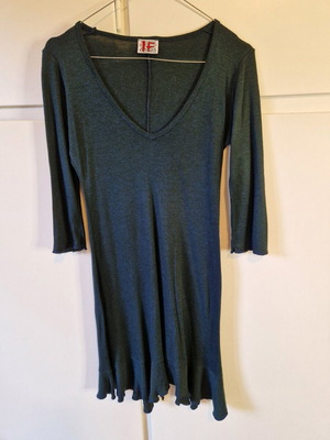 Blue wool dress If Ganas with 3/4 sleeves like new, short S/M