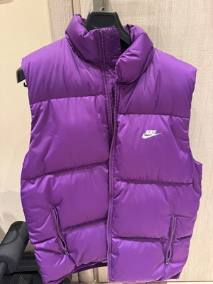 Nike ανδρικό puffer αμάνικο σαν καινούργιο, μωβ, μέγεθος S