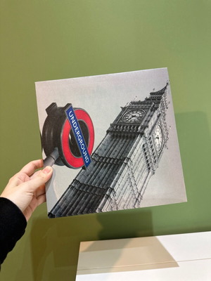 Canvas London Big Ben & Underground like new 25×25 cm