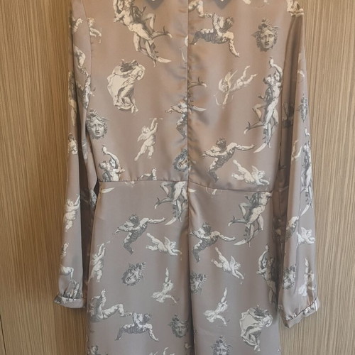Milkwhite mini dress like new, white and grey