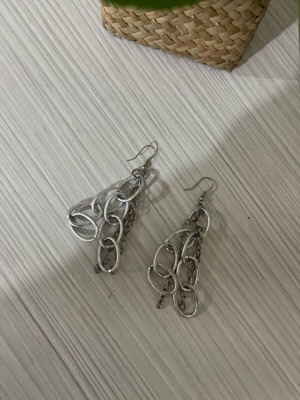Earrings hanging with impressive design, steel, new